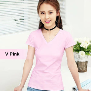 Short Sleeve Women T shirt For Female Slim