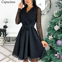 Load image into Gallery viewer, Capucines Fashion Shiny Sequin Diamond Mesh Stitching Dress
