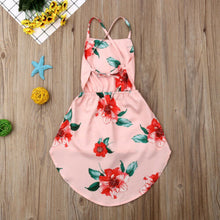 Load image into Gallery viewer, oddler Kids Baby Girls Sleeveless Clothes Flower Backless Party Dress
