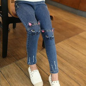 PatPat Hot Sale  Girls  Jeans Pants Children's Clothing