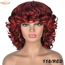 Load image into Gallery viewer, Short Hair Afro Kinky Curly Wigs With Bangs
