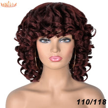 Load image into Gallery viewer, Short Hair Afro Kinky Curly Wigs With Bangs
