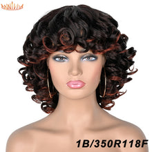 Load image into Gallery viewer, Short Hair Afro Kinky Curly Wigs With Bangs
