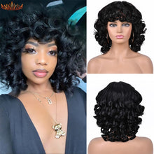 Load image into Gallery viewer, Short Hair Afro Kinky Curly Wigs With Bangs
