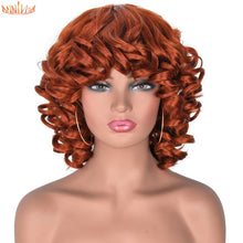 Load image into Gallery viewer, Short Hair Afro Kinky Curly Wigs With Bangs
