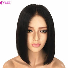 Load image into Gallery viewer, Short Straight Brazilian Wig Synthetic Middle Part Hair Wigs
