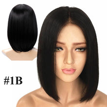 Load image into Gallery viewer, Short Straight Brazilian Wig Synthetic Middle Part Hair Wigs
