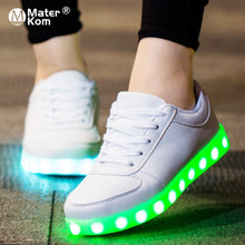 Load image into Gallery viewer, Size 27-42 USB Charger Glowing Sneakers Children Led
