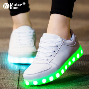 Size 27-42 USB Charger Glowing Sneakers Children Led