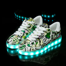 Load image into Gallery viewer, Size 27-42 USB Charger Glowing Sneakers Children Led
