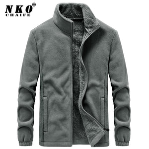 Fleece Jacket Parka Coat Men Spring Casual Tactical Army Outwear