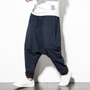 Pants Men Streetwear Casual Joggers Mens Pants Cotton Linen Sweatpants