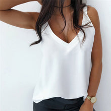 Load image into Gallery viewer, Sexy V-Neck Sleeveless Blouse Shirt
