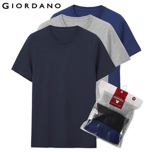 Men T Shirt Cotton Short Sleeve 3-pack Tshirt Solid Tee Summer Beathable