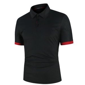 KB Men Polo Men Shirt Short Sleeve Polo Shirt Contrast Color