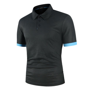 KB Men Polo Men Shirt Short Sleeve Polo Shirt Contrast Color