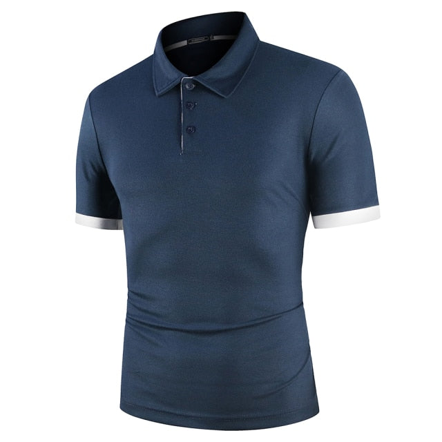 KB Men Polo Men Shirt Short Sleeve Polo Shirt Contrast Color