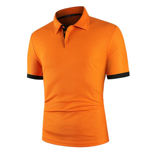 KB Men Polo Men Shirt Short Sleeve Polo Shirt Contrast Color