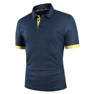 KB Men Polo Men Shirt Short Sleeve Polo Shirt Contrast Color