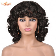 Load image into Gallery viewer, Short Hair Afro Kinky Curly Wigs With Bangs
