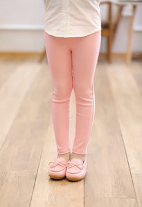 Girl Stretchy Pants Candy Color Slim Leggings