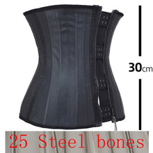 Load image into Gallery viewer, Latex Waist Trainer 25 Steel Bone Women
