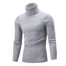 Load image into Gallery viewer, Casual Men Winter Solid Color Turtle Neck Long Sleeve Twist
