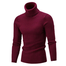 Load image into Gallery viewer, Casual Men Winter Solid Color Turtle Neck Long Sleeve Twist
