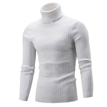 Load image into Gallery viewer, Casual Men Winter Solid Color Turtle Neck Long Sleeve Twist
