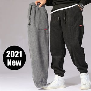 Elastic Waist Corduroy Pants Fashion Streetwear Outdoor