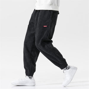 Elastic Waist Corduroy Pants Fashion Streetwear Outdoor