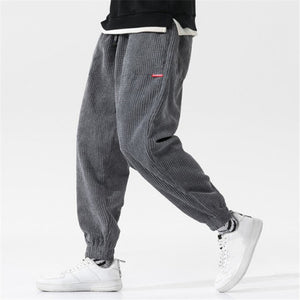 Elastic Waist Corduroy Pants Fashion Streetwear Outdoor