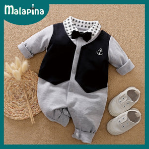 Baby Boy Romper Kids Summer Spring 0-24M Age Infant Gentleman