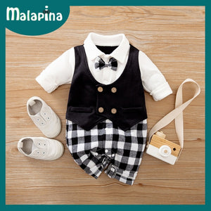 Baby Boy Romper Kids Summer Spring 0-24M Age Infant Gentleman