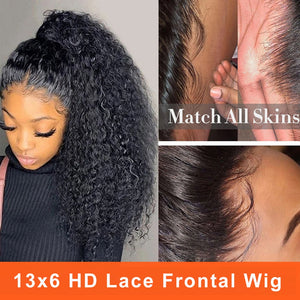 30 Inch Kinky Curly 13X4/6 HD Transparent Lace