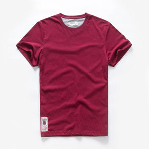 T-shirt Cotton Solid Color t shirt Men Causal O-neck Basic Tshirt Male High Quality Classical Tops