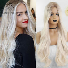 Load image into Gallery viewer, Blonde Unicorn Ombre Blonde Brown Long Wig
