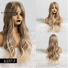 Load image into Gallery viewer, Blonde Unicorn Ombre Blonde Brown Long Wig
