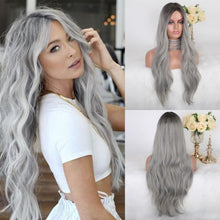 Load image into Gallery viewer, Blonde Unicorn Ombre Blonde Brown Long Wig
