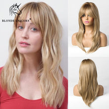 Load image into Gallery viewer, Blonde Unicorn Ombre Blonde Brown Long Wig
