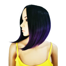 Load image into Gallery viewer, Short Straight Brazilian Wig Synthetic Middle Part Hair Wigs
