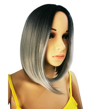 Load image into Gallery viewer, Short Straight Brazilian Wig Synthetic Middle Part Hair Wigs
