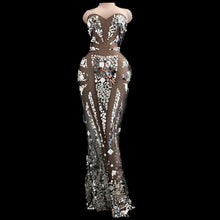 Load image into Gallery viewer, Sexy Mesh Perspective Sequins Party Long Dress
