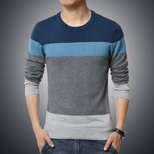 Load image into Gallery viewer, Sweater O-Neck Striped Slim Fit
