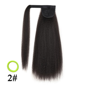 Long Afro Puff Ponytail Hair Kinky Natural Hair Synthetic