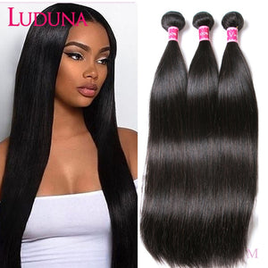 Straight Hair Bundles Brazilian Hair Bundles Remy Human Hair Extensions 1/3/4 Bundle Deals Weave Double Weft Weave