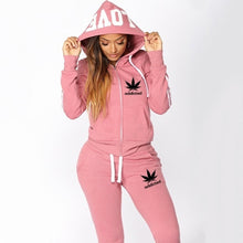 Load image into Gallery viewer, Sport Suits Autumn Female Tracksuits Patchwork Zipper hoodies
