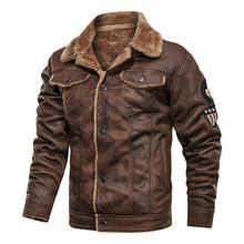 Load image into Gallery viewer, Leather Jacket Coat Men Winter Outwear
