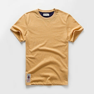 T-shirt Cotton Solid Color t shirt Men Causal O-neck Basic Tshirt Male High Quality Classical Tops