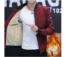 Load image into Gallery viewer, Bomber Zipper Jacket Winter Male Fleece Warm Coats
